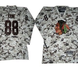 Youth Chicago Blackhawks #88 Patrick Kane White Camo Jersey