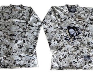 Youth Pittsburgh Penguins Blank White Camo Jersey
