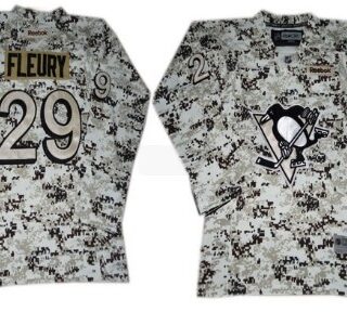 Youth Pittsburgh Penguins #29 Marc-Andre Fleury White Camo Jersey