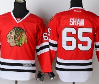 Youth Chicago Blackhawks #65 Andrew Shaw Red Jersey