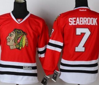 Youth Chicago Blackhawks #7 Brent Seabrook Red Jersey