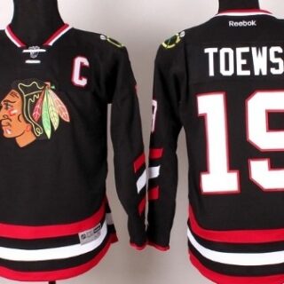 Youth Chicago Blackhawks #19 Jonathan Toews 2014 Stadium Series Black Jersey
