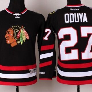 Youth Chicago Blackhawks #27 Johnny Oduya 2014 Stadium Series Black Jersey