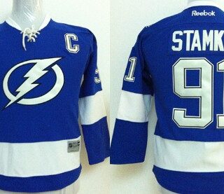 Youth Tampa Bay Lightning #91 Steven Stamkos New Blue Jersey