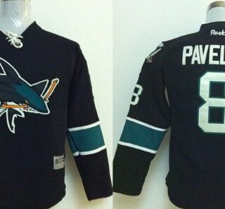 Youth San Jose Sharks #8 Joe Pavelski Black Jersey