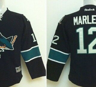 Youth San Jose Sharks #12 Patrick Marleau Black Jersey