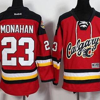 Youth Calgary Flames #23 Sean Monahan Red Premier Alternate Hockey Jersey