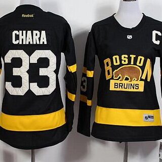 Women's Boston Bruins #33 Zdeno Chara Reebok Black 2016 Winter Classic Premier Jersey