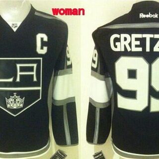 Women's Los Angeles Kings #99 Wayne Gretzky Reebok Black Hockey Jersey