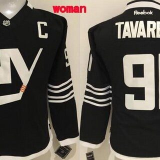 Women's New York Islanders #91 John Tavares 2015 Reebok Black Premier Alternate Jersey