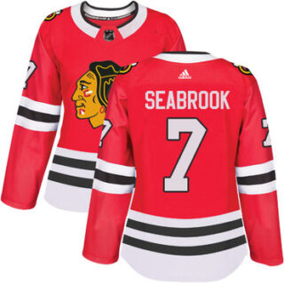 Women's Chicago Blackhawks #7 Brent Seabrook Red Home Authentic Stitched NHL Jersey