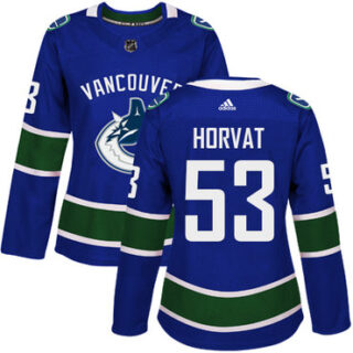 Women's Vancouver Canucks #53 Bo Horvat Blue Home Authentic Stitched NHL Jersey
