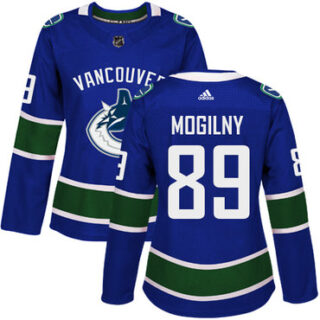 Women's Vancouver Canucks #89 Alexander Mogilny Blue Home Authentic Stitched NHL Jersey