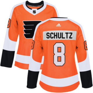Women's Philadelphia Flyers #8 Dave Schultz Orange Home Authentic Stitched NHL Jersey