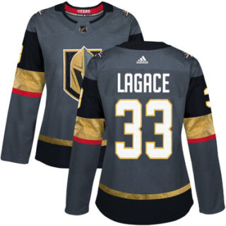 Women's Vegas Golden Knights #33 Maxime Lagace Grey Home Authentic Stitched NHL Jersey