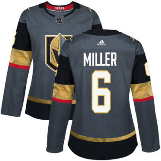 Women's Vegas Golden Knights #6 Colin Miller Grey Home Authentic Stitched NHL Jersey