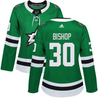Women's Dallas Stars #30 Ben Bishop Green Home Authentic Stitched NHL Jersey