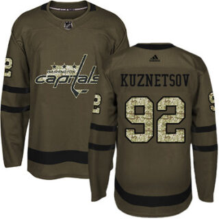 Youth Washington Capitals #92 Evgeny Kuznetsov Green Salute to Service Stitched NHL Jersey