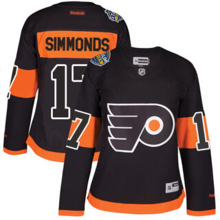 Women's Philadelphia Flyers #17 Wayne Simmonds Black 2017 Stadium Series Stitched NHL Jersey