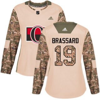 Women's Ottawa Senators #19 Derick Brassard Camo Authentic 2017 Veterans Day Stitched NHL Jersey