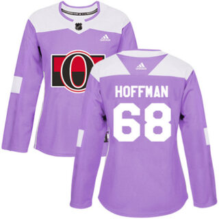 Women's Ottawa Senators #68 Mike Hoffman Purple Authentic Fights Cancer Stitched NHL Jersey