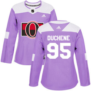 Women's Ottawa Senators #95 Matt Duchene Purple Authentic Fights Cancer Stitched NHL Jersey