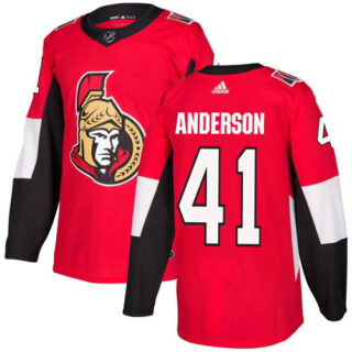 Youth Ottawa Senators #41 Craig Anderson Red Home Authentic Stitched NHL Jersey
