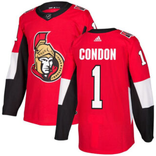 Youth Ottawa Senators #1 Mike Condon Red Home Authentic Stitched NHL Jersey