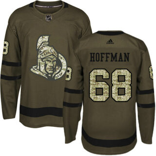 Youth Ottawa Senators #68 Mike Hoffman Green Salute to Service Stitched NHL Jersey