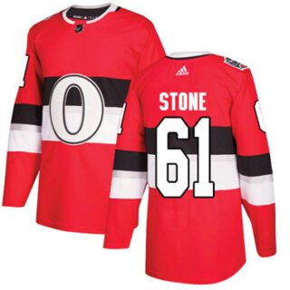 Youth Ottawa Senators #61 Mark Stone Red Authentic 2017 100 Classic Stitched NHL Jersey
