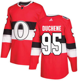 Youth Ottawa Senators #95 Matt Duchene Red Authentic 2017 100 Classic Stitched NHL Jersey
