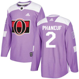 Youth Ottawa Senators #2 Dion Phaneuf Purple Authentic Fights Cancer Stitched NHL Jersey