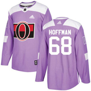 Youth Ottawa Senators #68 Mike Hoffman Purple Authentic Fights Cancer Stitched NHL Jersey