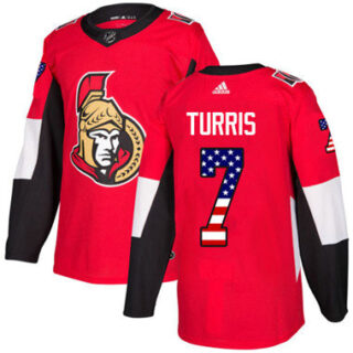 Youth Ottawa Senators #7 Kyle Turris Red Home Authentic USA Flag Stitched NHL Jersey