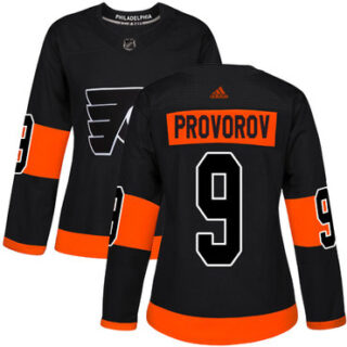 Women's Philadelphia Flyers #9 Authentic Ivan Provorov Black NHL Alternate Jersey