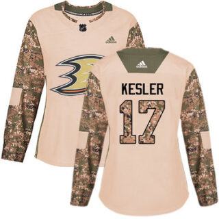 Women's Anaheim Ducks #17 Ryan Kesler Camo Authentic 2017 Veterans Day Stitched NHL Jersey