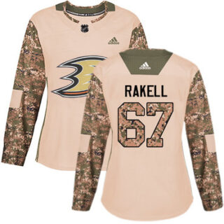 Women's Anaheim Ducks #67 Rickard Rakell Camo Authentic 2017 Veterans Day Stitched NHL Jersey