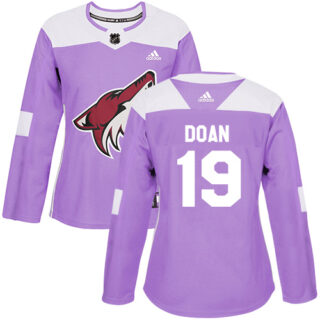 Women's Arizona Coyotes #19 Shane Doan Purple Authentic Fights Cancer Stitched NHL Jersey