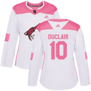 Women's Arizona Coyotes #10 Anthony Duclair White Pink Authentic Fashion Stitched NHL Jersey