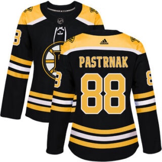 Women's Boston Bruins #88 David Pastrnak Black Home Authentic Stitched NHL Jersey