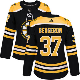 Women's Boston Bruins #37 Patrice Bergeron Black Home Authentic Stitched NHL Jersey