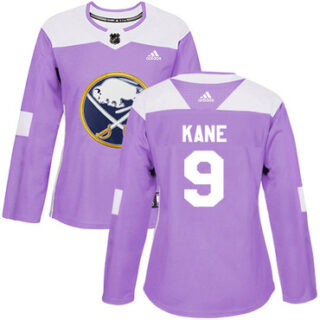 Women's Buffalo Sabres #9 Evander Kane Purple Authentic Fights Cancer Stitched NHL Jersey