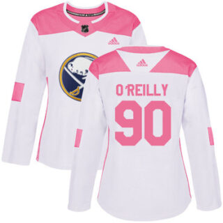 Women's Buffalo Sabres #90 Ryan O'Reilly White Pink Authentic Fashion Stitched NHL Jersey