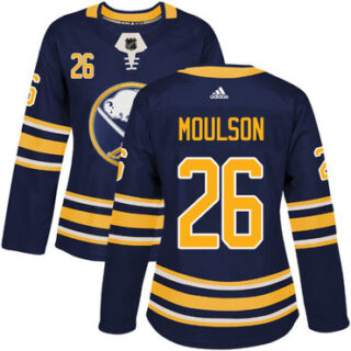 Women's Buffalo Sabres #26 Matt Moulson Navy Blue Home Authentic Stitched NHL Jersey