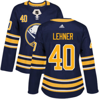 Women's Buffalo Sabres #40 Robin Lehner Navy Blue Home Authentic Stitched NHL Jersey