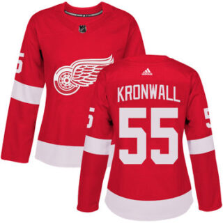 Women's Detroit Red Wings #55 Niklas Kronwall Red Home Authentic Stitched NHL Jersey