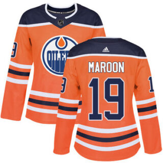 Women's Edmonton Oilers #19 Patrick Maroon Orange Home Authentic Stitched NHL Jersey