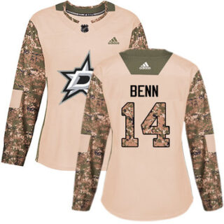 Women's Dallas Stars #14 Jamie Benn Camo Authentic 2017 Veterans Day Stitched NHL Jersey