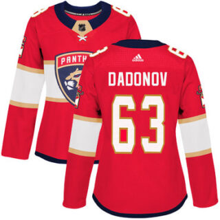 Women's Florida Panthers #63 Evgenii Dadonov Red Home Authentic Stitched NHL Jersey