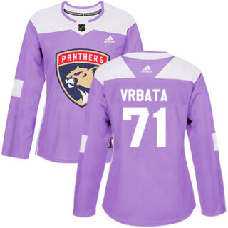Women's Florida Panthers #71 Radim Vrbata Purple Authentic Fights Cancer Stitched NHL Jersey